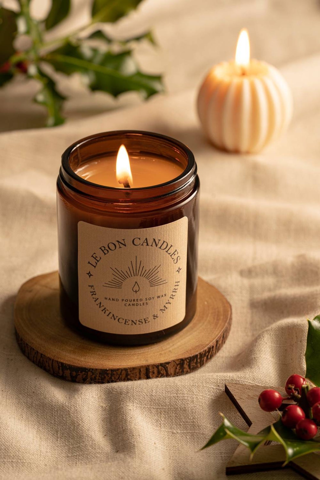 Frankincense Myrrh Candle Soy Wax Candle Festive Candle
