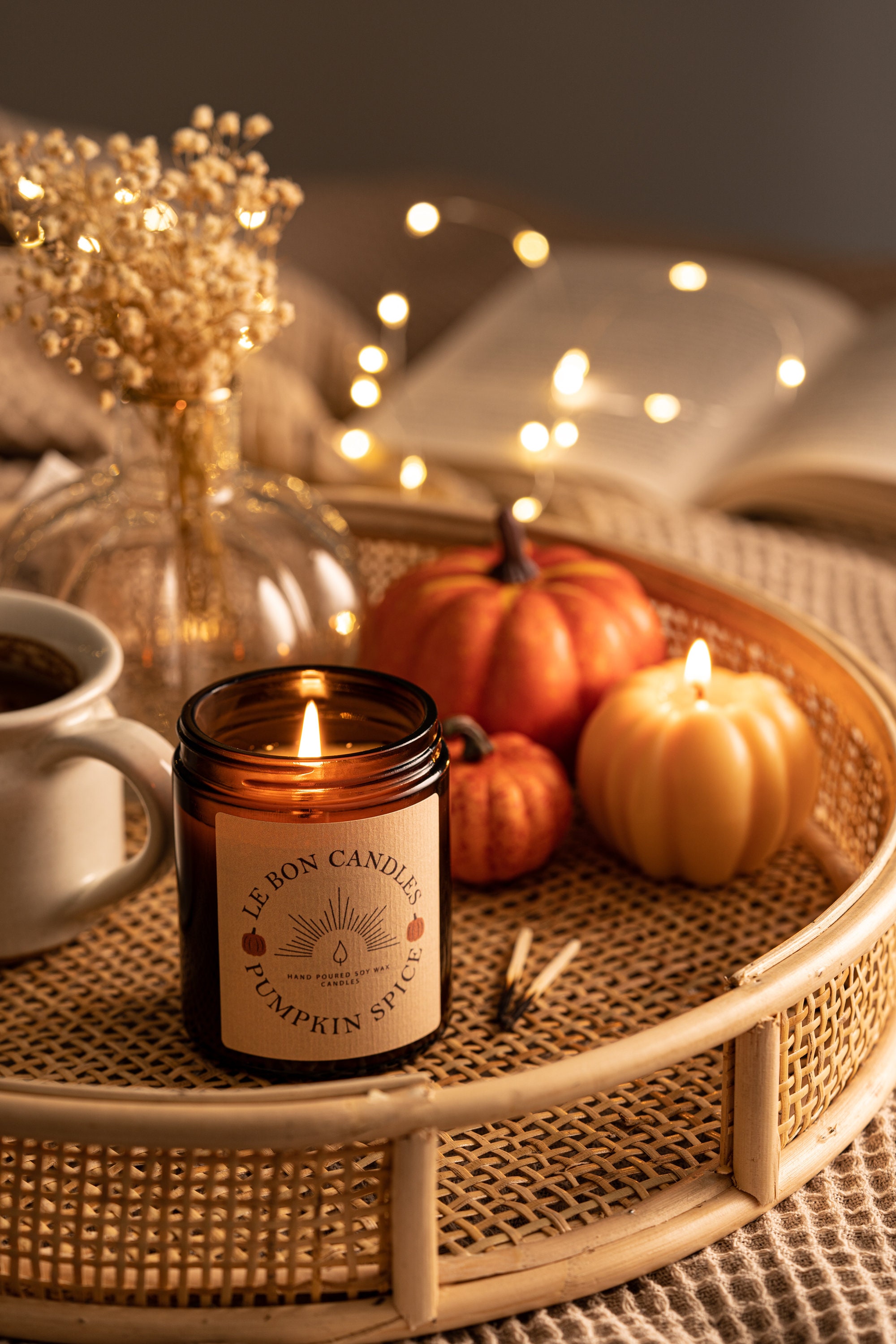Bougie Parfumée Citrouille En Céramique - 700g Cire De Soja - Parfum Doux - Décoration Halloween Et Automne