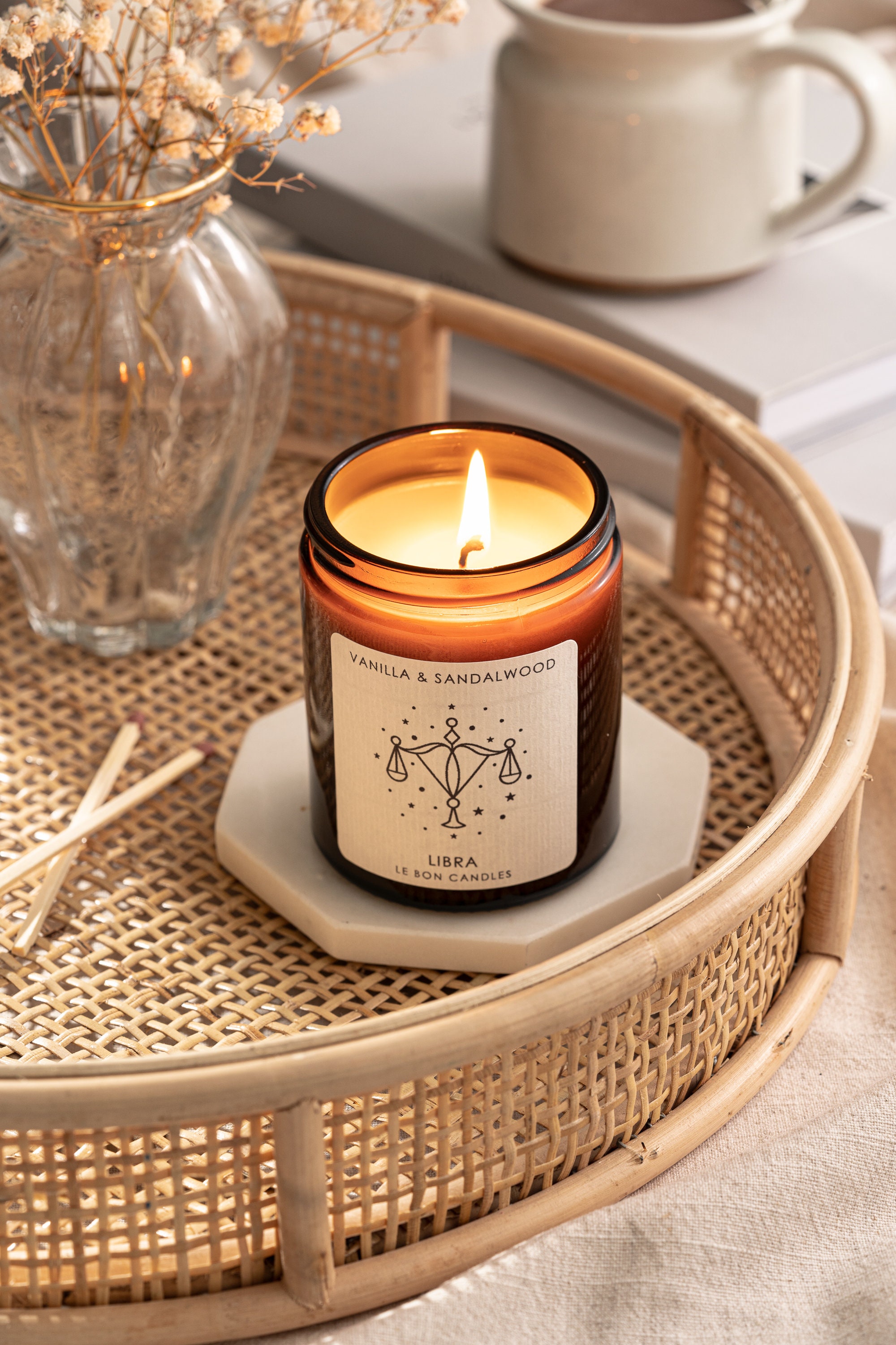 Libra Star Sign Candle / Libra Soy Wax Candle / October Birthday Gift / Vegan friendly Gift / Astrology Gift / Star Sign Candle