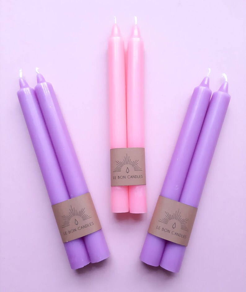 Pastel Coloured Taper Candles / Taper Candles / Dinner Candles Etsy
