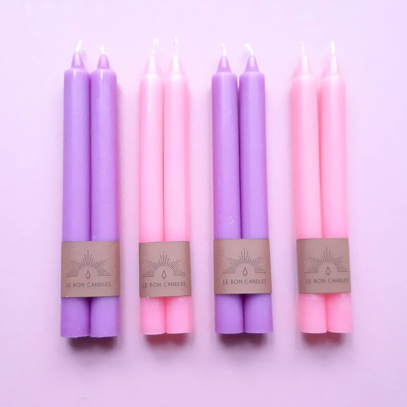 Pastel Coloured Taper Candles / Taper Candles / Dinner Candles Etsy
