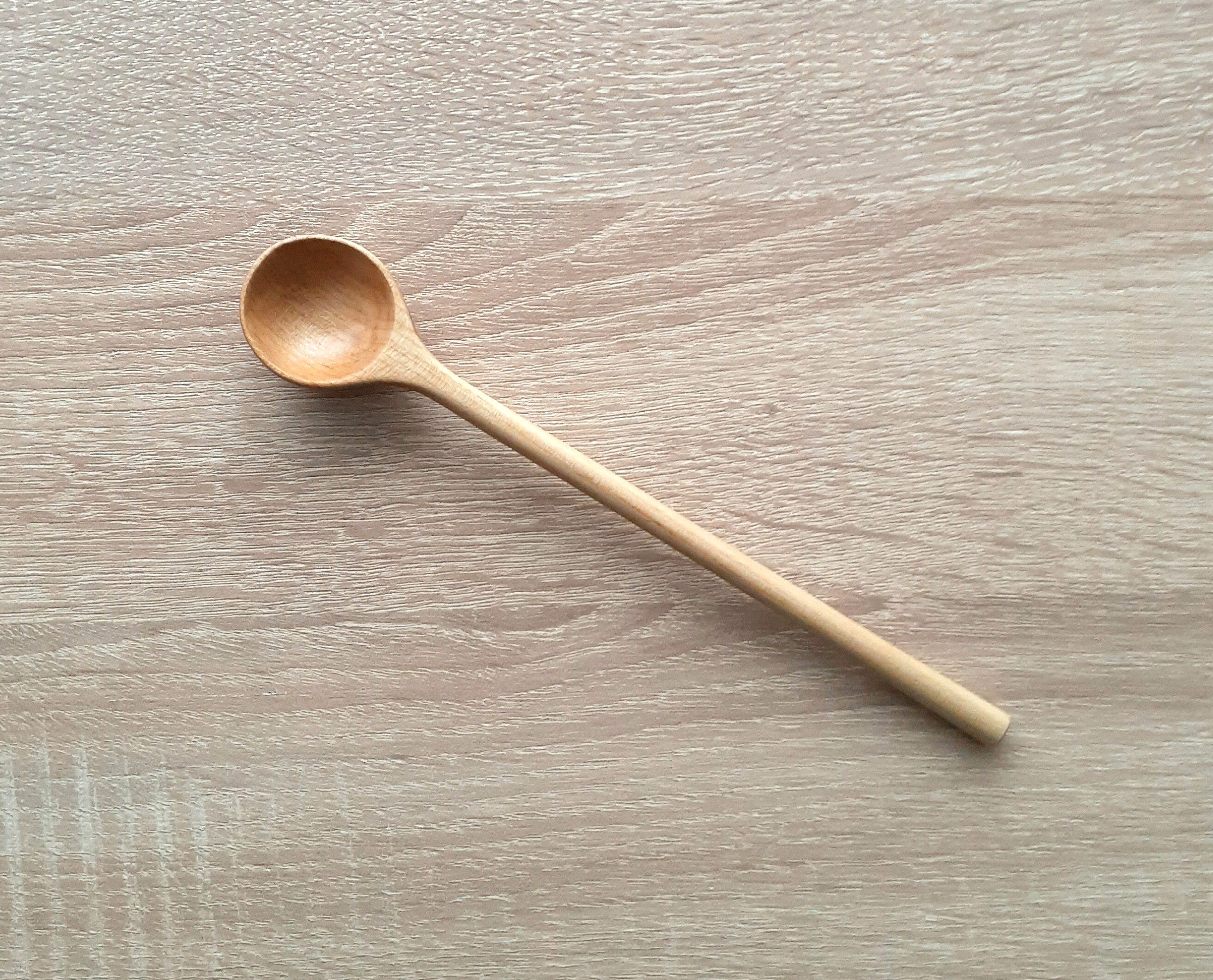 Long Handled Small Round Wooden Spoon/ Maple wood Etsy