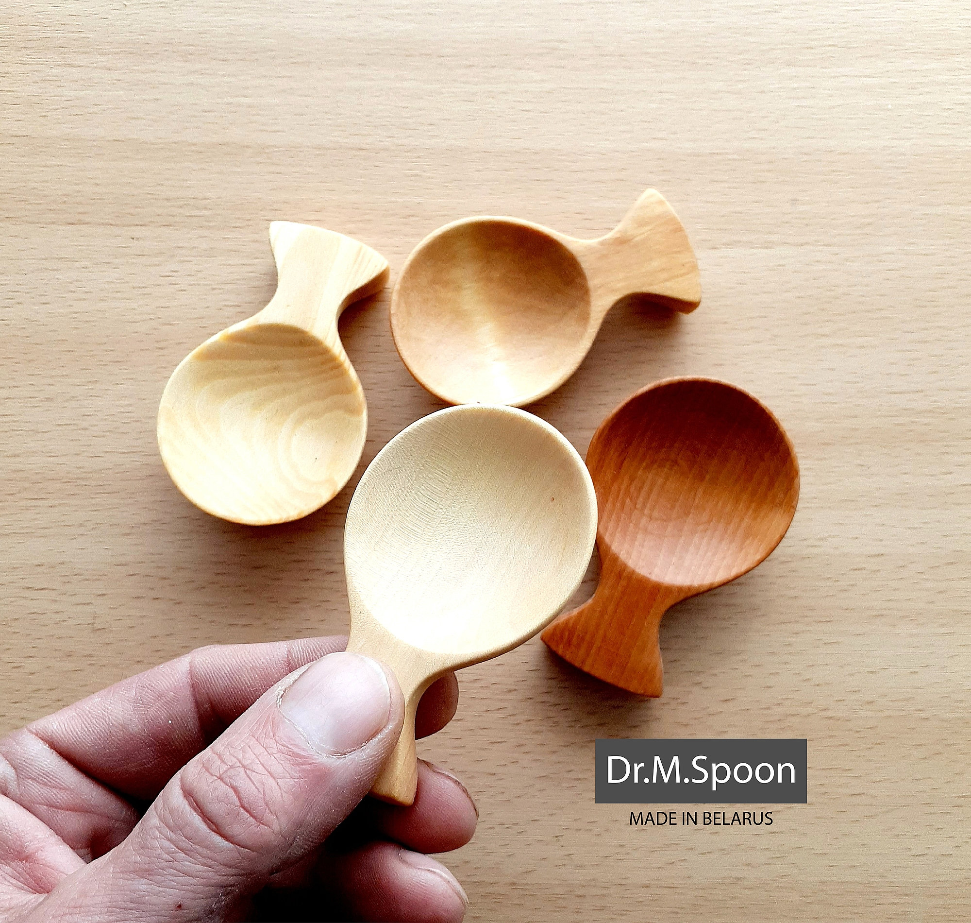 Set of 4 Small round spoons/ Mini spoon/ Spices scoop/ Etsy