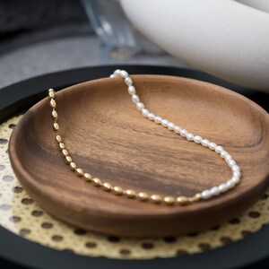 Dainty Pearl Necklace | Layering Pearl Necklace | Women Necklace | Gold Necklace | Beaded Necklace | Freshwater Pearl Beads