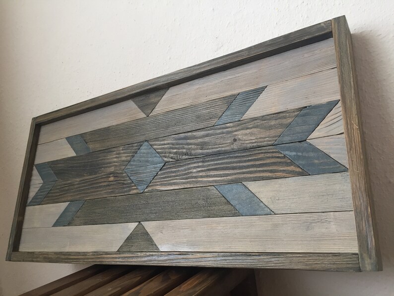 Aztec Wood Wall Art Reclaimed Wood Art Navajo Farmhouse Etsy