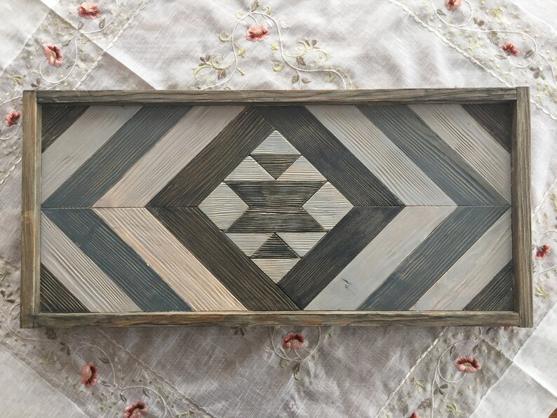 Aztec Wood Wall Art Reclaimed Wood Art Navajo Farmhouse Etsy