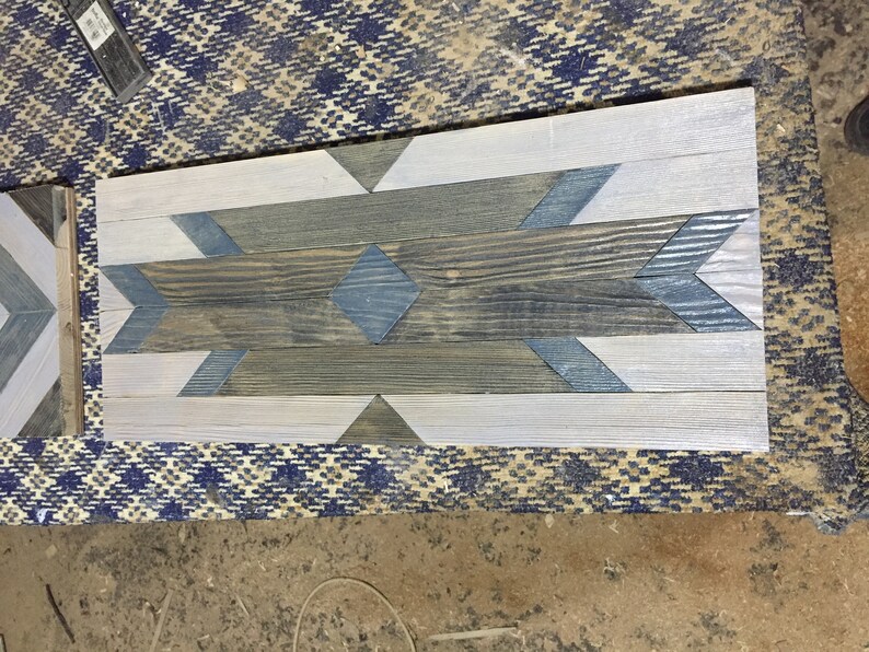 Aztec Wood Wall Art Reclaimed Wood Art Navajo Farmhouse Etsy