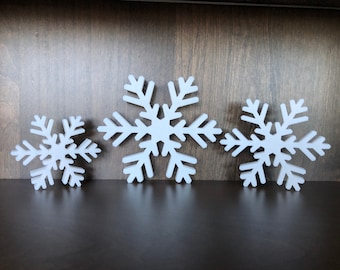 Snowflake Decor White - 3d Printed Snowflake