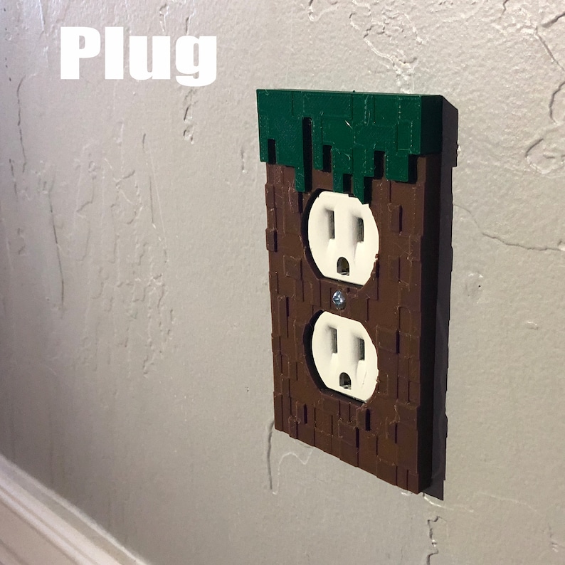 Minecraft Power Outlet Grass Block Swichplate || Minecraft Inspired || Outlet Cover - Etsy