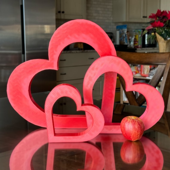 Giant Centerpiece Heart Decor - Valentine's Day Decor - 3D Printed Heart