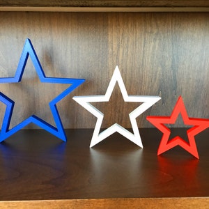 4th of July Stars - Wireframe Stars - Star Decor