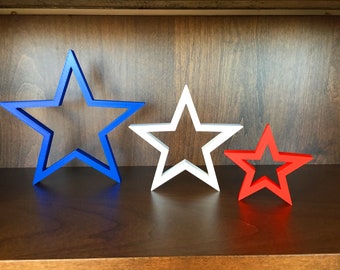 4th of July Stars - Wireframe Stars - Star Decor