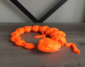 Lucertola articolata stampata in 3D - Fidget Toy - Basato sul drago barbuto