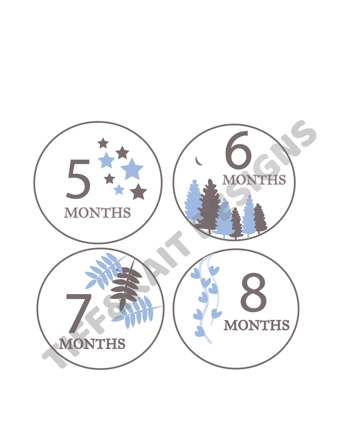 Baby Boy Milestone Cards/Babys Monthly Milestone Stickers/Baby Etsy