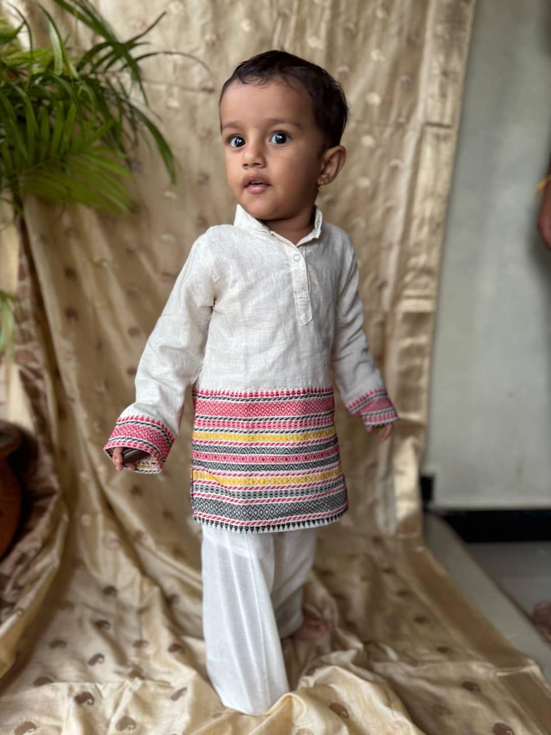 Boy'S Black Kurta Pajama With Black Waistcoat Set