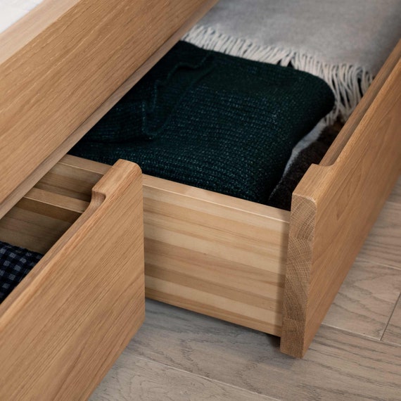 Ikea walnut 2024 bed frame