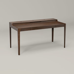Large solid wood desk made from walnut