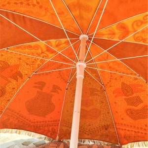 Decorative Large Umbrella Sun Shade Cotton Outdoor Parasol Embroidered Garden Umbrella Multi color Parasol Home Decor image 7