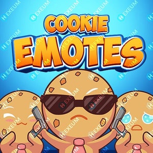 Cookie Emotes | Cute Custom Twitch Emotes Pack