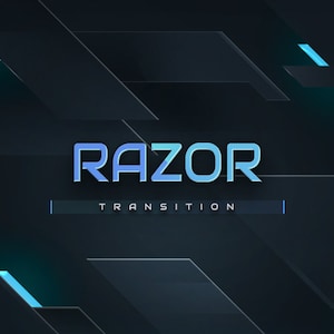 Simple Blue Stinger Transition : Geanimeerde Twitch Scene Overgang