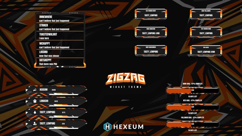 Clean Orange Animated Twitch Overlay - Etsy