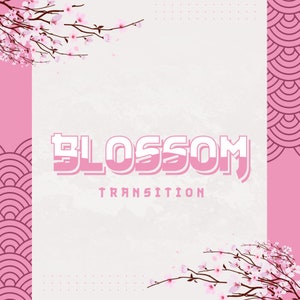 Japanese Cherry Blossom Stinger Transition : Animated Twitch Scene Transition