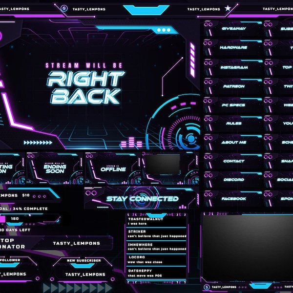 Twitch Overlay Star War - Etsy