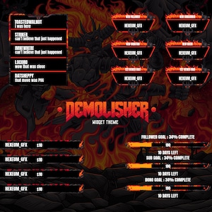 Heavy Metal Streamlabs Widgets | Streamelement Widgets | Twitch Alerts | Chatbox | Event List | Goals