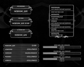 Medieval Stream Widgets for Streamlabs, Streamelements & OBS | Twitch Alerts | Chatbox | Event List | Goals