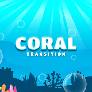 Cute Blue Underwater, Sea Themed Stinger Transition : Animated Twitch Scene Transition