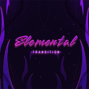 Purple Fiery Stinger Transition : Animated Twitch Scene Transition