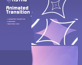 VTuber Stars Stinger overgang voor OBS/Astro Artisan/esthetisch/Cosmos/Celestial/Galaxy/gezellig/eenvoudig/