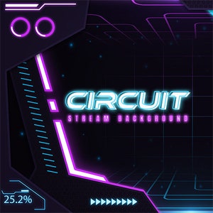 Cyberpunk VTuber Background for Streaming/Animated/Looped/Seamless/Futuristic/Matrix/Neon/Star Wars/Tron/SciFi/