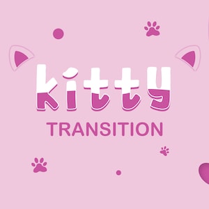 Cute Cat Themed Stinger Transition : Animated Twitch Scene Transition