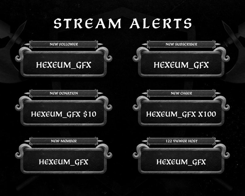 Medieval Twitch Alerts for Streamlabs & Streamelements Etsy