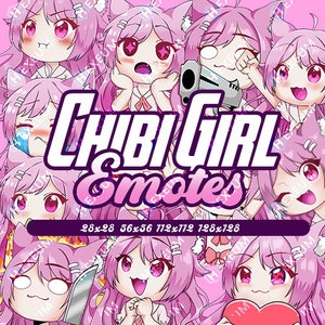 Twitch Chibi Emotes | Cute Custom Emotes Pack