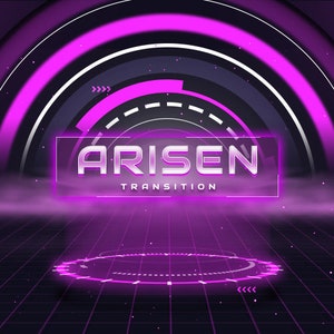 Pink Sci-fi Stinger Transition : Transición de escena animada de Twitch