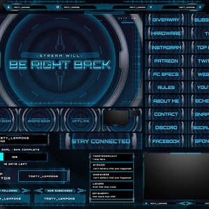 Halo Futuristic Animated OBS Overlay Package