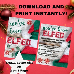 Juego &quot;Has sido elfo&quot;, imprimible navideño (descarga digital)