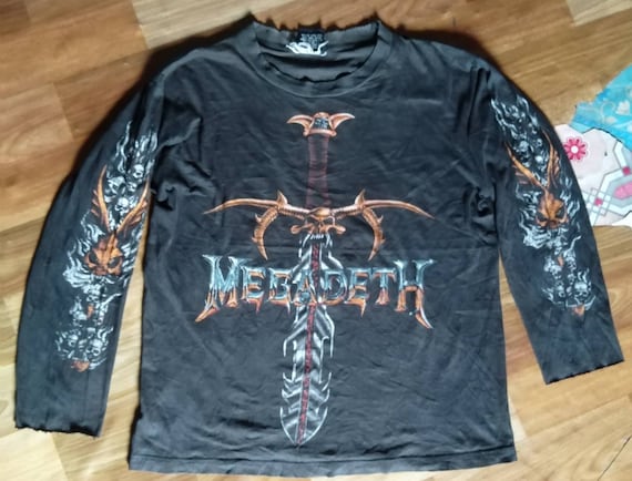 Vintage Megadeth Long Sleeve 90s Tshirt