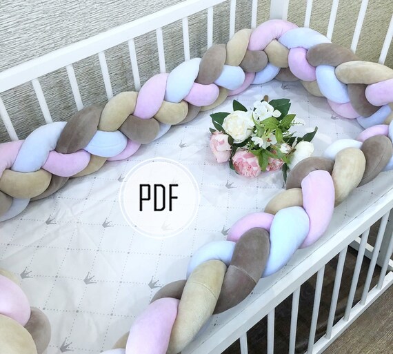 Braided bumper pattern crib bumper braided crib bumper baby Etsy