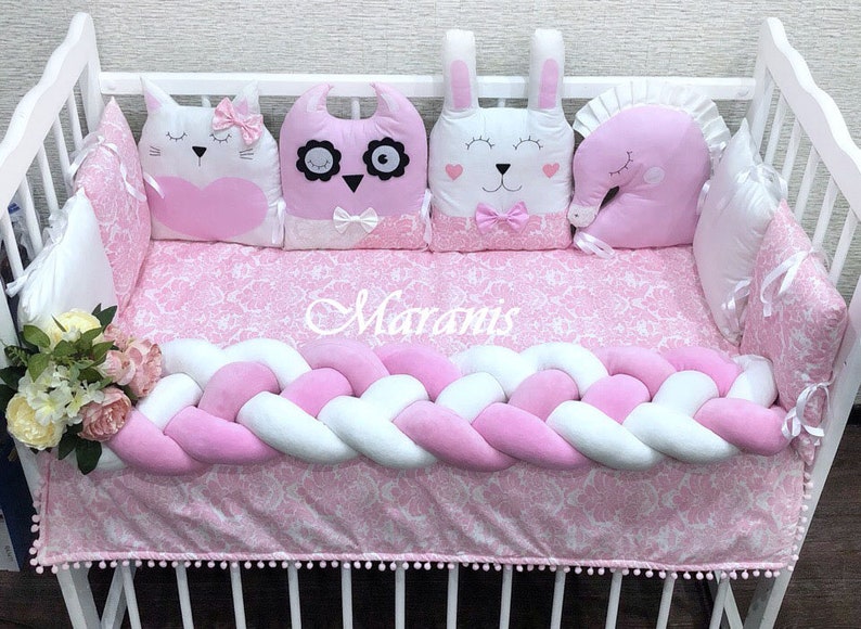 Braided bumper pattern crib bumper braided crib bumper baby Etsy