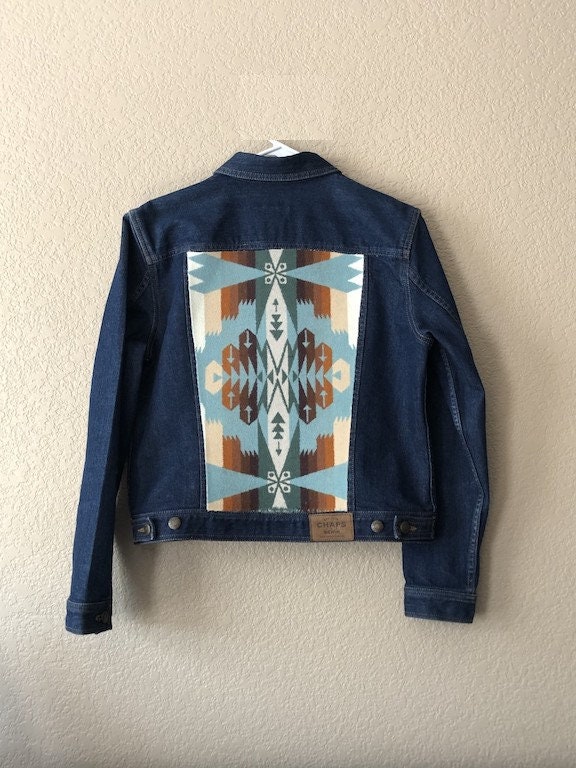 Ladies Denim Jacket With Pendleton Wool Accents - Etsy Norway