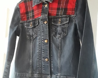 Gals Denim Jacket with 100 Wool Accents