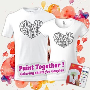 Coppia Tshirt regalo di San Valentino in una bellissima scatola regalo, regalo perfetto per San Valentino - L'amore è tutto ciò di cui hai bisogno