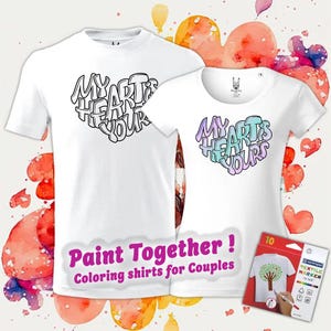 Coppia Tshirt regalo di San Valentino in una bellissima scatola regalo, regalo perfetto per San Valentino - Il mio cuore è tuo