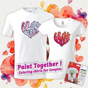 Coppia Tshirt regalo di San Valentino in una bellissima scatola regalo, regalo perfetto per San Valentino - Ti amo