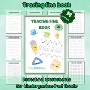 Line Tracing Workbook: Preschool & Kindergarten Activity (Digital Download)