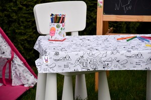 Nappe De Pâques à Colorier Pour Enfants - Papier Peinture Et Graffiti - Motifs œufs, Lapins - Activité Manuelle Et Cadeau