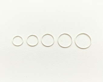Sterling silver nose hoop - 22G nose ring - silver nose hoop - tragus hoop - helix ring - tiny hoop, Endless Hoop - 6mm 8mm 10mm